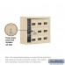 Salsbury Cell Phone Storage Locker - with Front Access Panel - 3 Door High Unit (5 Inch Deep Compartments) - 9 A Doors (8 usable) - Sandstone - Surface Mounted - Resettable Combination Locks